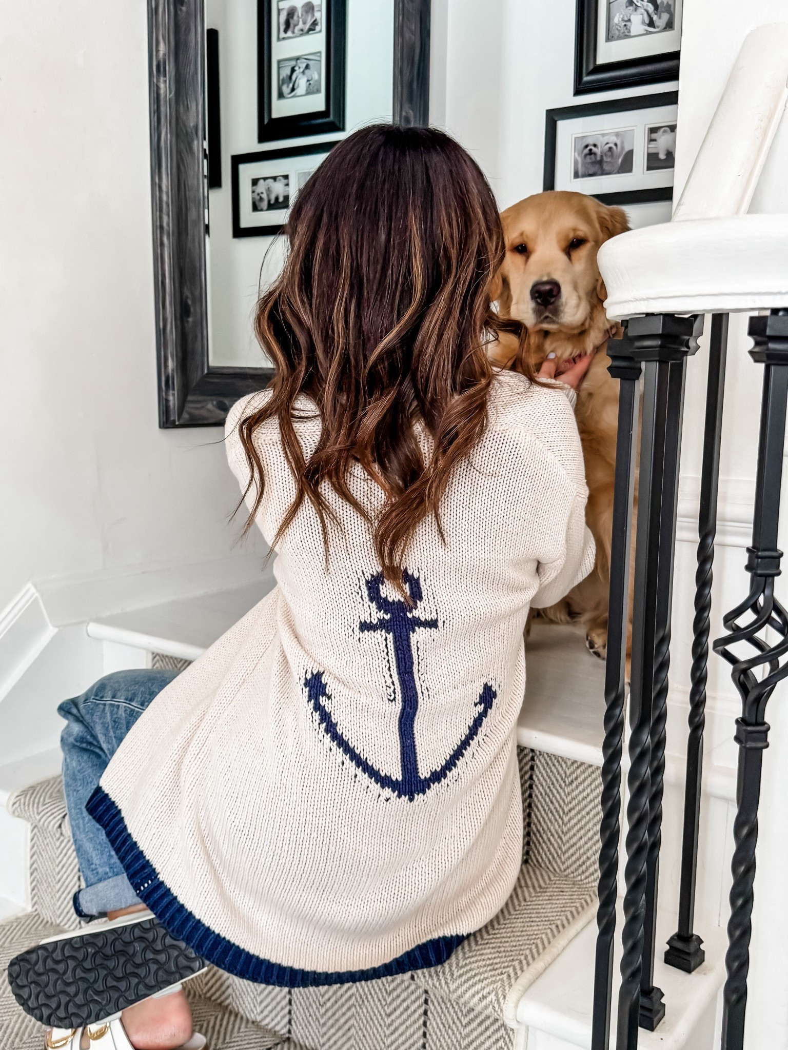 .Jeans 24 (sized down). Blue pants small. Sweaters small. Button-down shirt XS. Graphic tee small. Birkenstocks TTS. Jewelry code HOUSEOFLEO20. 

Summer sweater, summer cardigan, spring cardigan, spring sweater



#LTKOver40