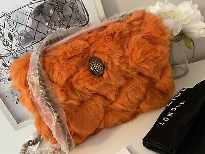 Kurt Geiger Kensington Medium Faux Fur Orange Crossbody bag BNWTS | eBay UK