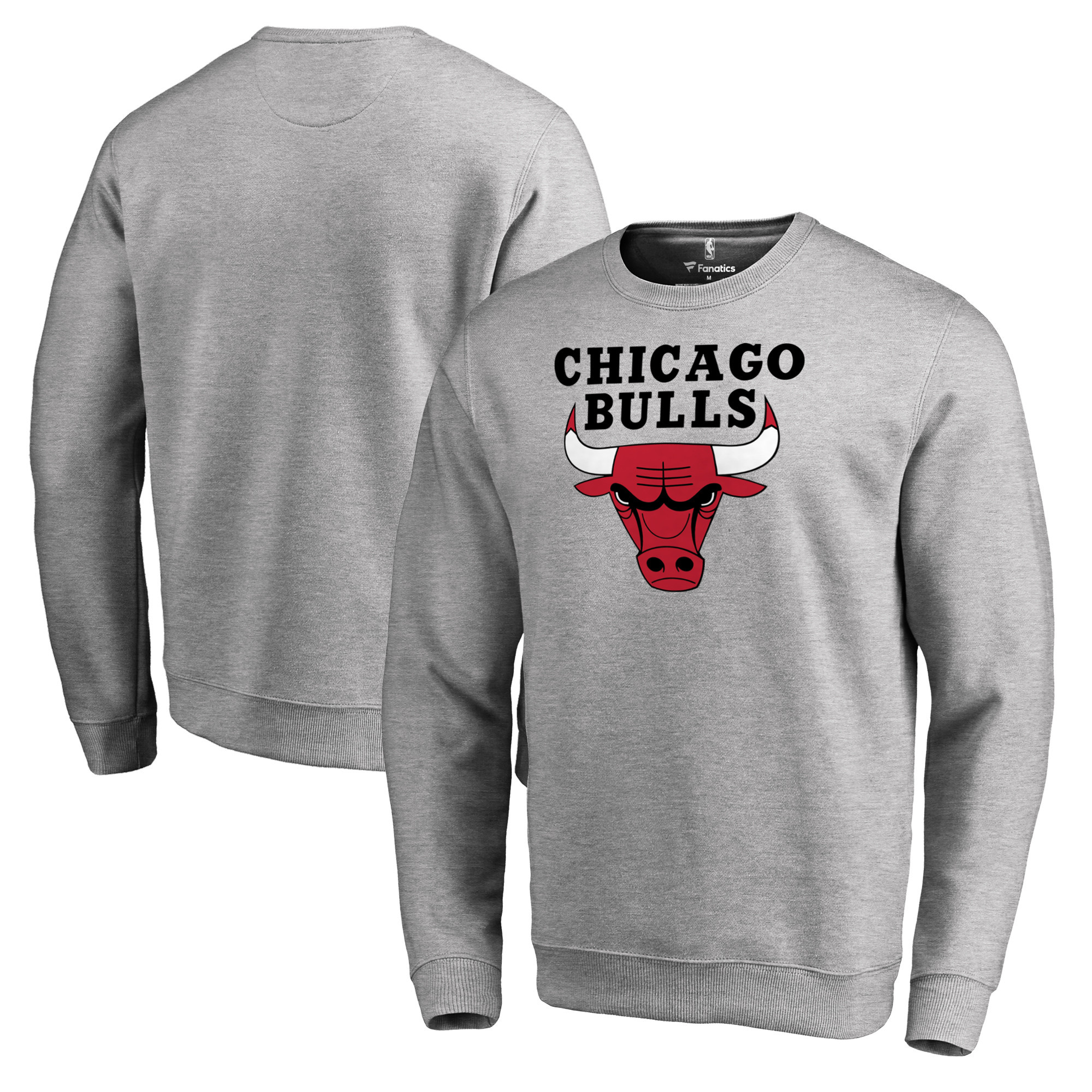 Men's Heathered Gray Chicago Bulls Primary Logo Sweatshirt | NBA Shop