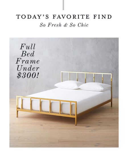 AMAZING deal on this gorgeous CB2 bed frame in Full size! It’s even cheaper in matte black! 
-
Bedroom furniture sale - clearance bed frame - full metal bed frame - brass bed frame - matte black bed frame 

#LTKsalealert #LTKhome
