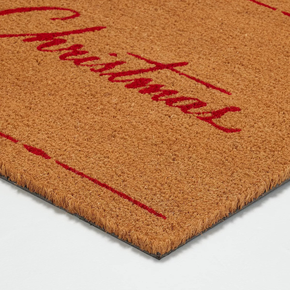 Merry Christmas Coir Doormat Tan/Red - Hearth & Hand™ with Magnolia | Target
