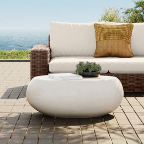 Pebble Indoor/Outdoor Oval Coffee Table (36") | West Elm (US)
