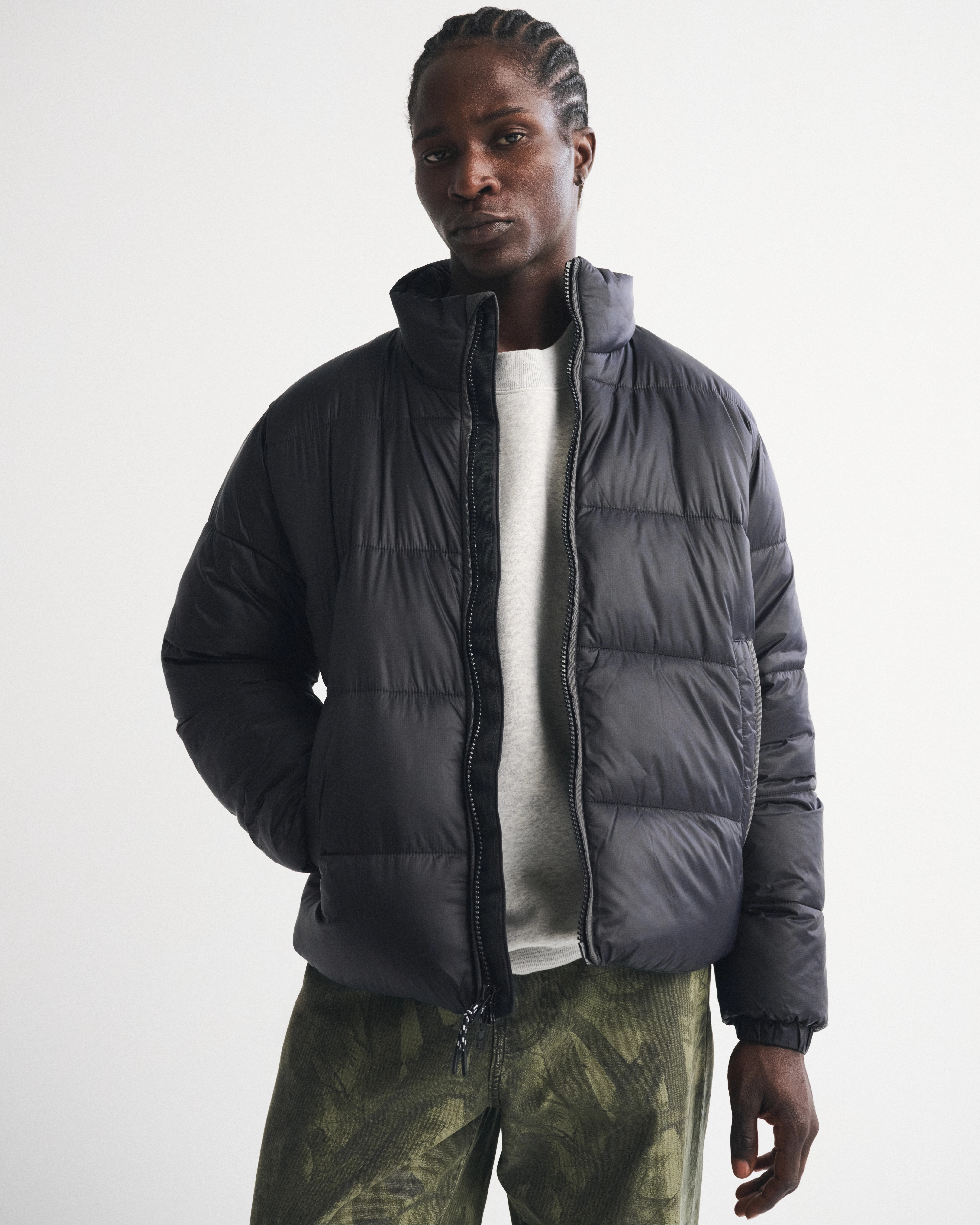 A&F AirCloud Mockneck Puffer | Abercrombie & Fitch (US)