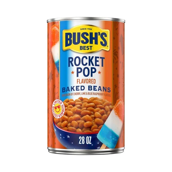 Bush's Rocket Pop Flavored Baked Beans, Limited Summer Edition Canned Beans, 28 oz Can | Walmart (US)