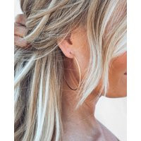 Large Hoop Earrings, Gold Sterling Silver Big Delicate Earrings | Etsy (US)