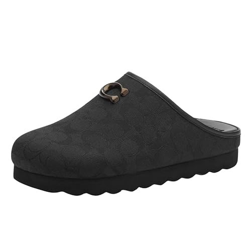 Coach Women's Hadley Slipper, 8 Black | Amazon (US)