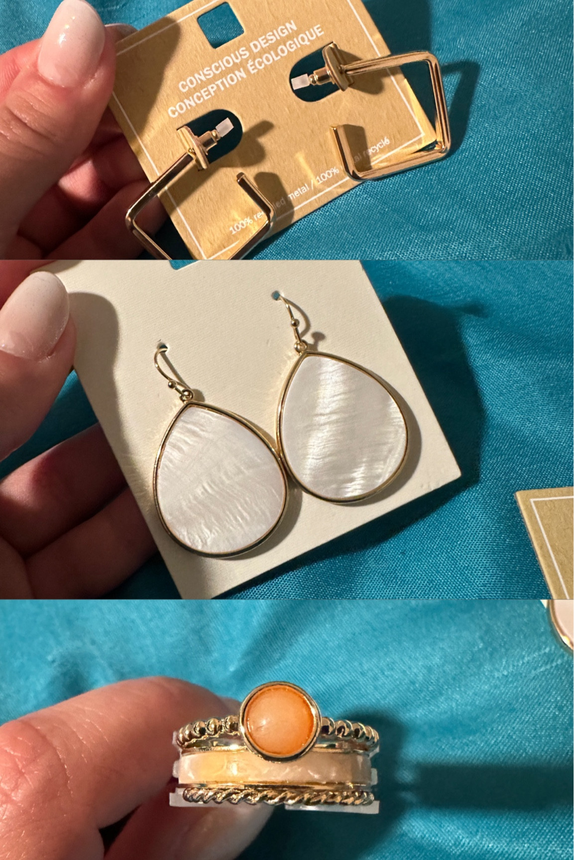 Hiii!!

Today I went to the mall for something in specific and I came out with a bunch of stuff. One of them are these. As you know, I love all that have to do with jewelry. 
These earrings and ring are from Old Navy( btw have a lot of sale offers), I found them very cute, aesthetic and fashionable. 

I tried to find those here but I couldn’t . I had to attach one element otherwise I wouldn’t be able to post these beauties 
XOXO. 

#LTKstyletip #LTKfindsunder50 #LTKSeasonal