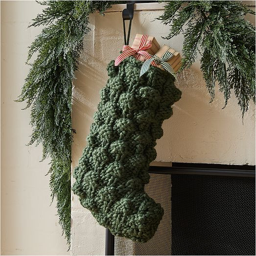 Chunky Bauble Knit Stockings | West Elm (US)
