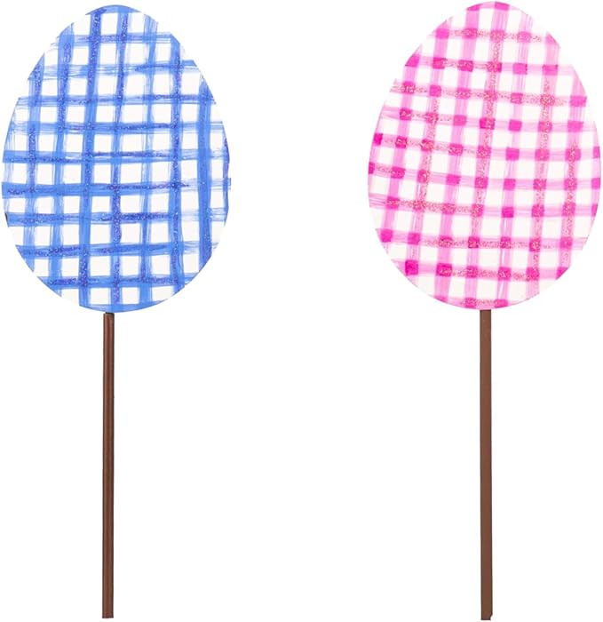 The Round Top Collection-Gingham Eggs, S/2 Decorative Ornament | Amazon (US)