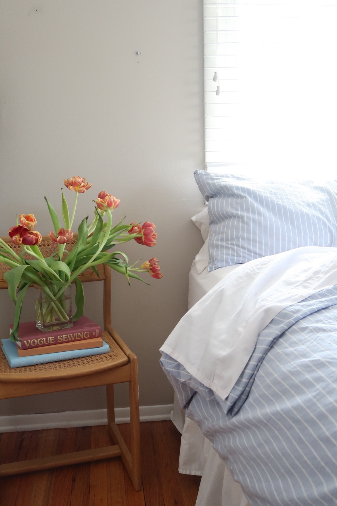 Blue striped linen cotton blend duvet bedding for spring!

#LTKspringtrends #LTKHome #LTKspring