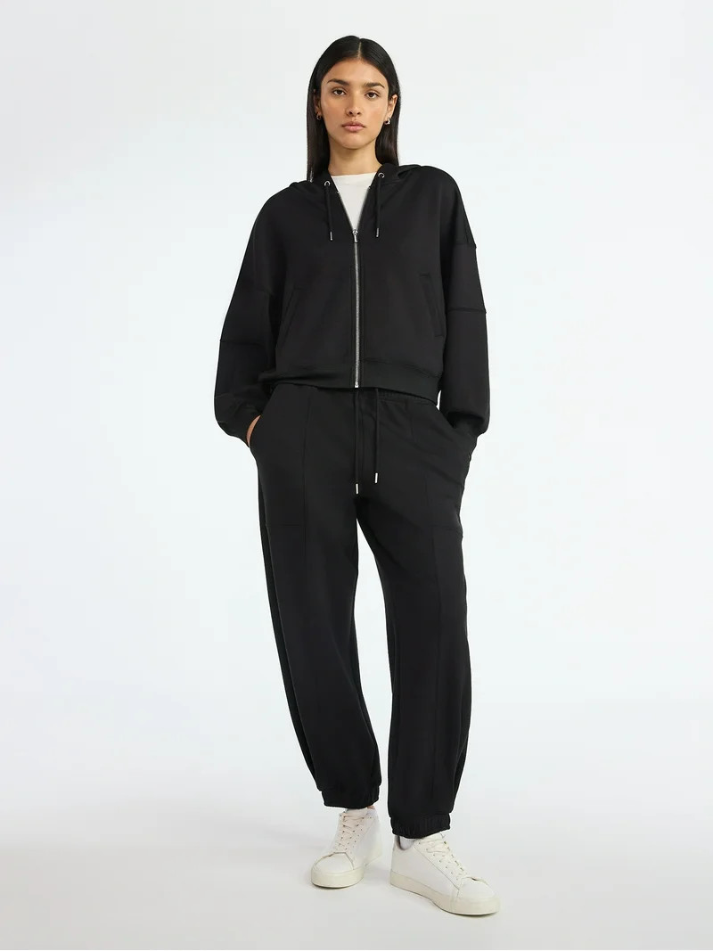 Scoop Women's and Women's Plus New Scubaknit Barrel Hoodie, Sizes XS-4X | Walmart (US)