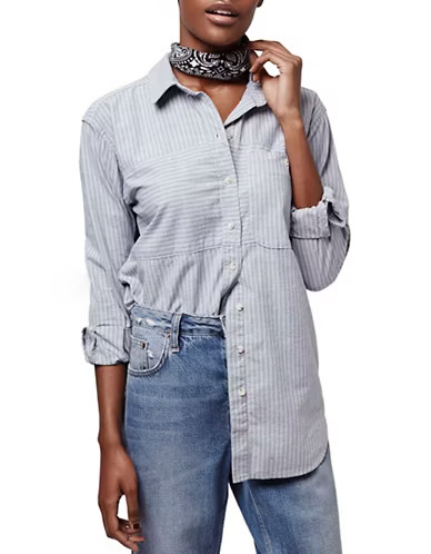 TOPSHOP Moto Stripe Oversized Shirt | The Bay (CA)