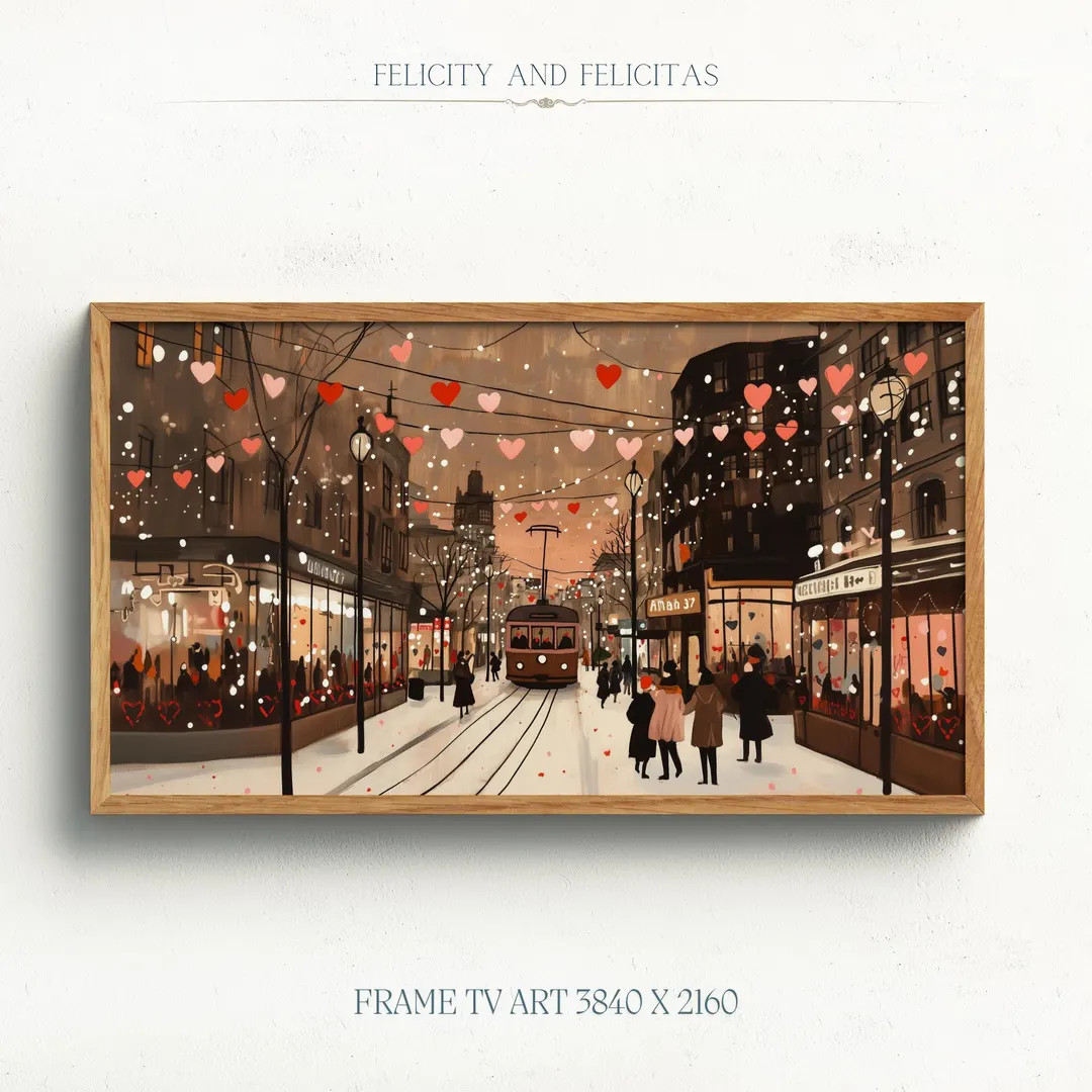 Retro Valentine's Day Samsung Frame TV Art Cute Valentines Day TV Art, Valentines Day Decorations... | Etsy (US)