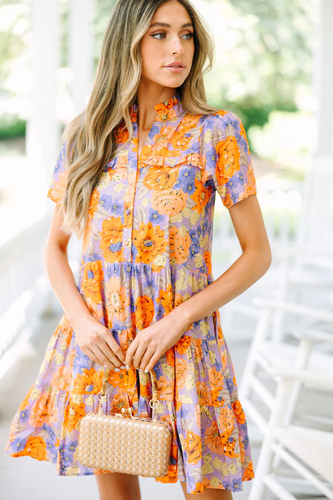 Finding Yourself Orange Floral Dress | The Mint Julep Boutique