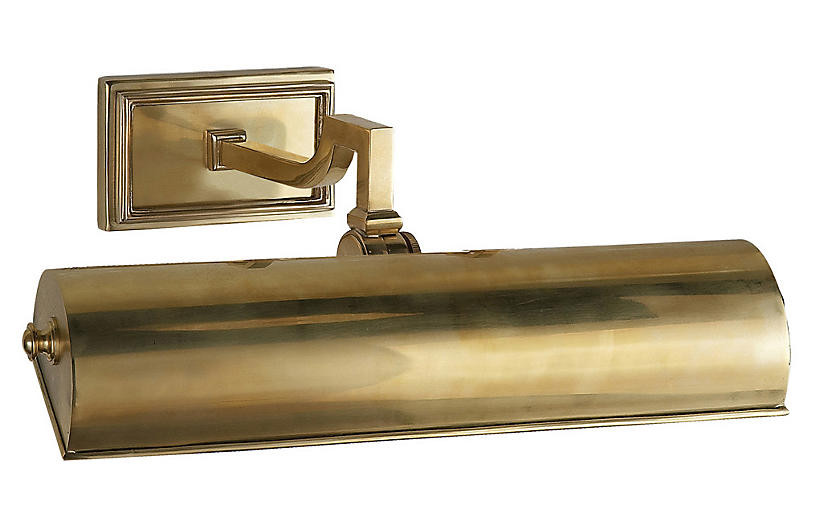 Dean 12" Picture Light, Natural Brass | One Kings Lane