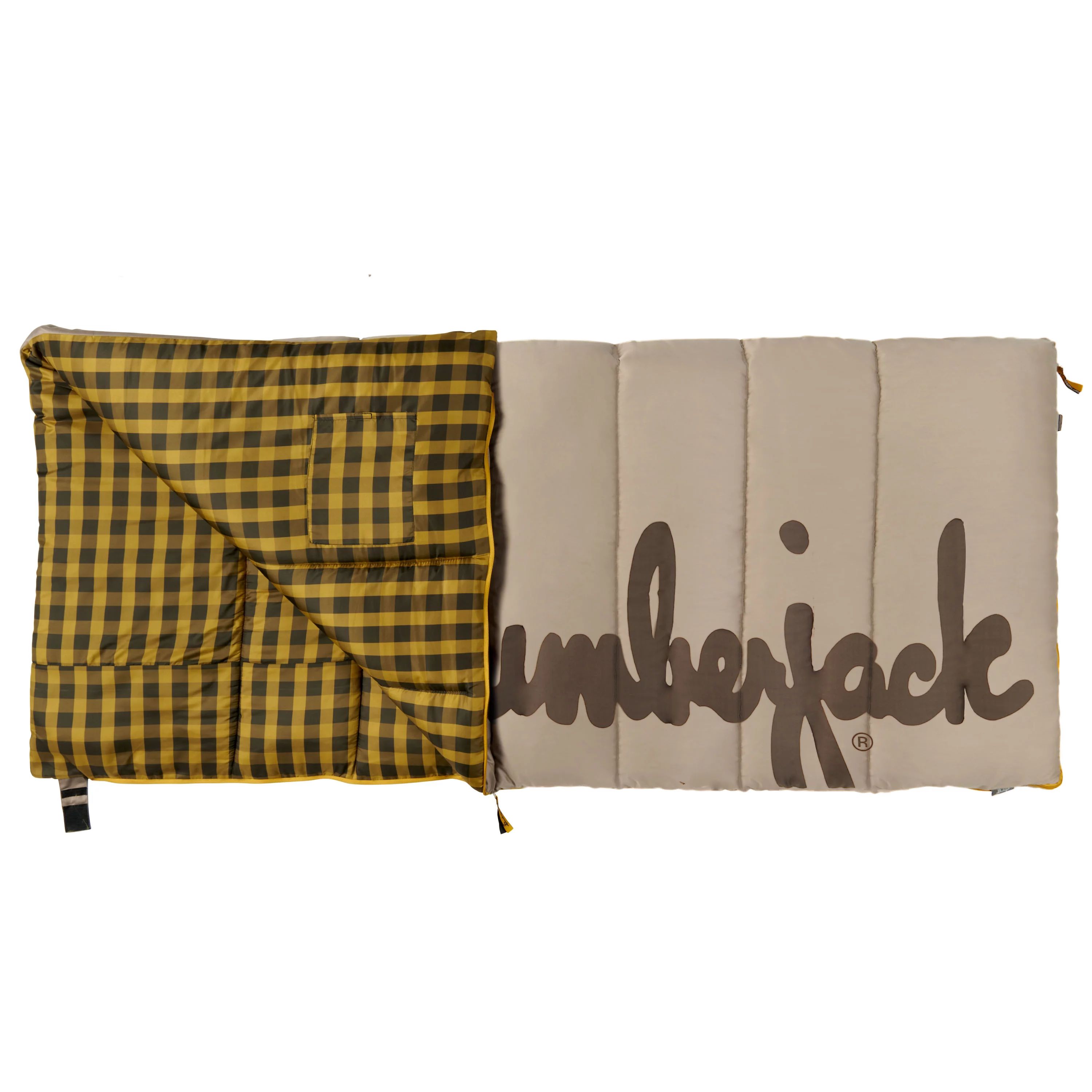 Slumberjack Grand Lake 30-Degree Deluxe Rectangular Khaki Sleeping Bag, 35"x80" | Walmart (US)