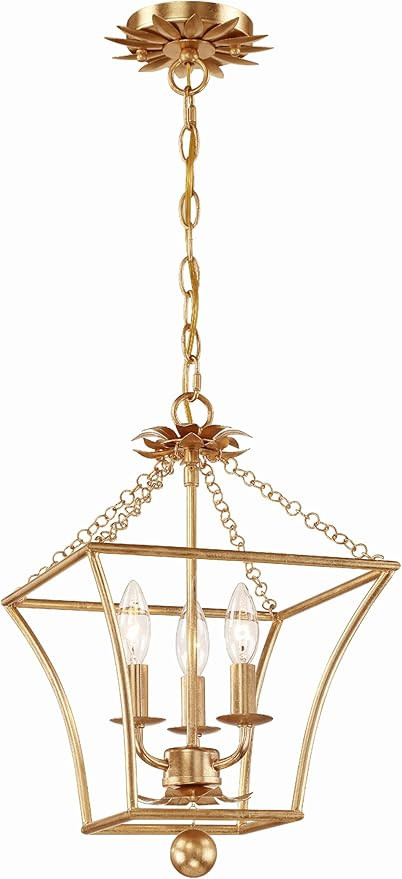 Crystorama Broche 11'' Antique Gold Chandelier | Amazon (US)