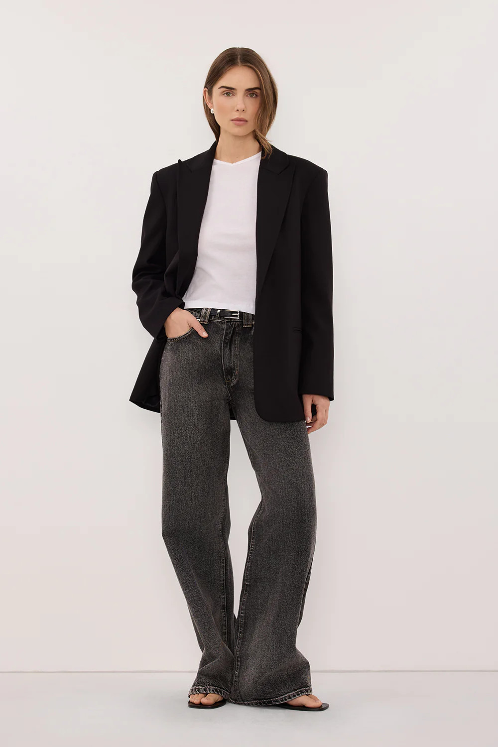 REAGAN 2.0 WASHED BLACK TALL SLOUCHY JEAN | DISSH