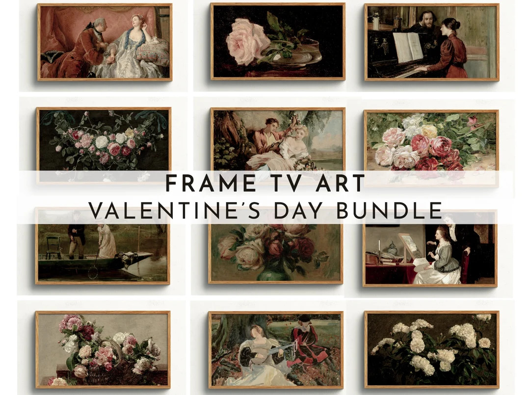 Samsung Frame TV Art Set Romantic Bundle - 12 files included! Romantic Frame TV Art Set |  Art | ... | Etsy (US)