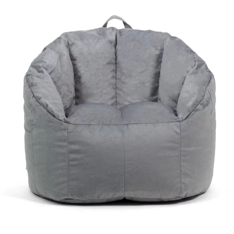 Big Joe Milano Bean Bag Chair, Gray Plush Fabric | Walmart (US)