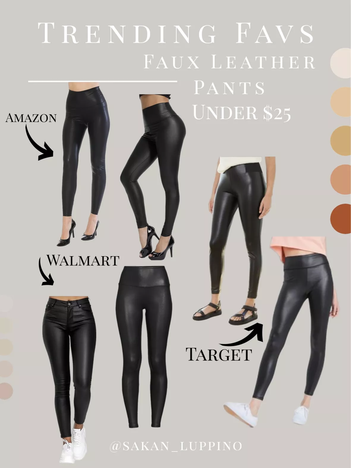 Assets By Spanx Leggings Womens Size Medium Faux Leather Pants