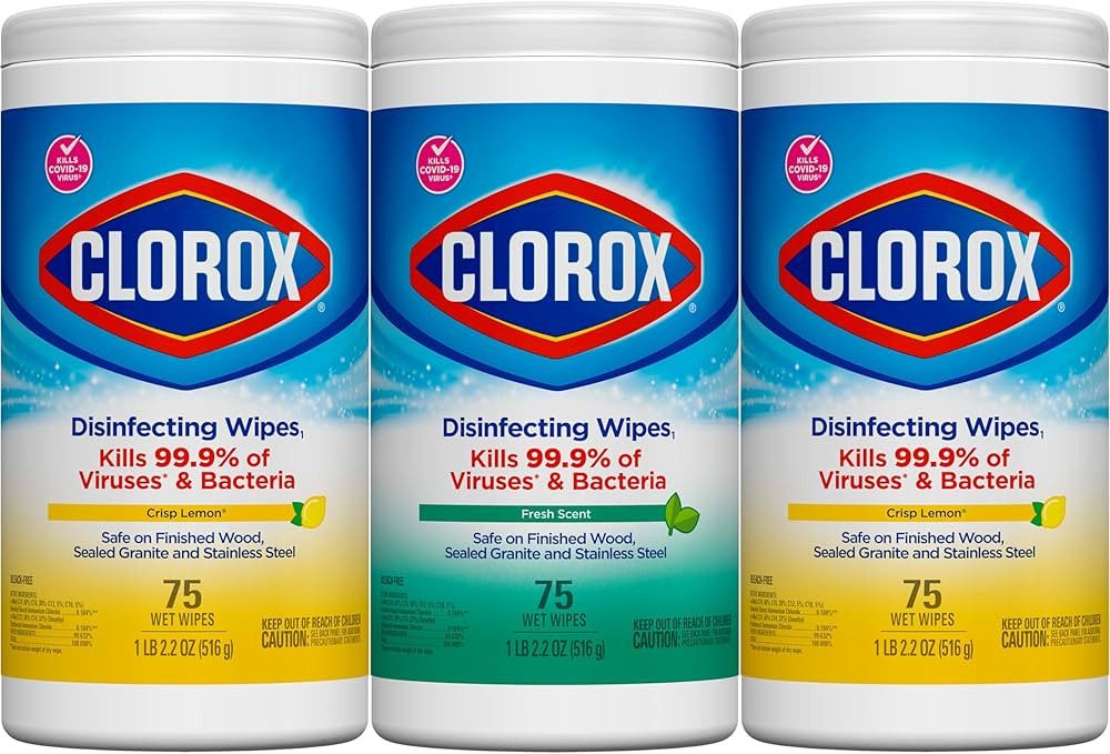 Clorox Disinfecting Wipes Value Pack, Household Essentials, 75 Count (Pack of 3)(Package May Vary... | Amazon (US)