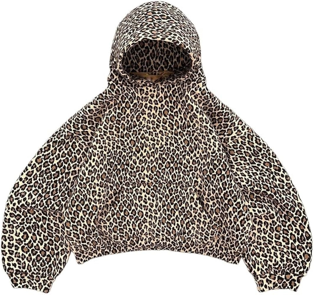 Womens Camo Sweatshirt Oversized Leopard Print Hoodie 2000s Pullover Sweatshirt Hooded Y2k Graphi... | Amazon (US)