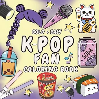 K-Pop Coloring Book: Bold and Easy Coloring for Teens Who Love KPop Featuring Cute Music Themed A... | Amazon (US)