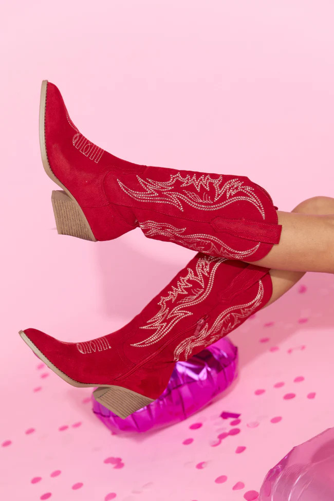 Jubilee Red Cowboy Boots | Pink Lily