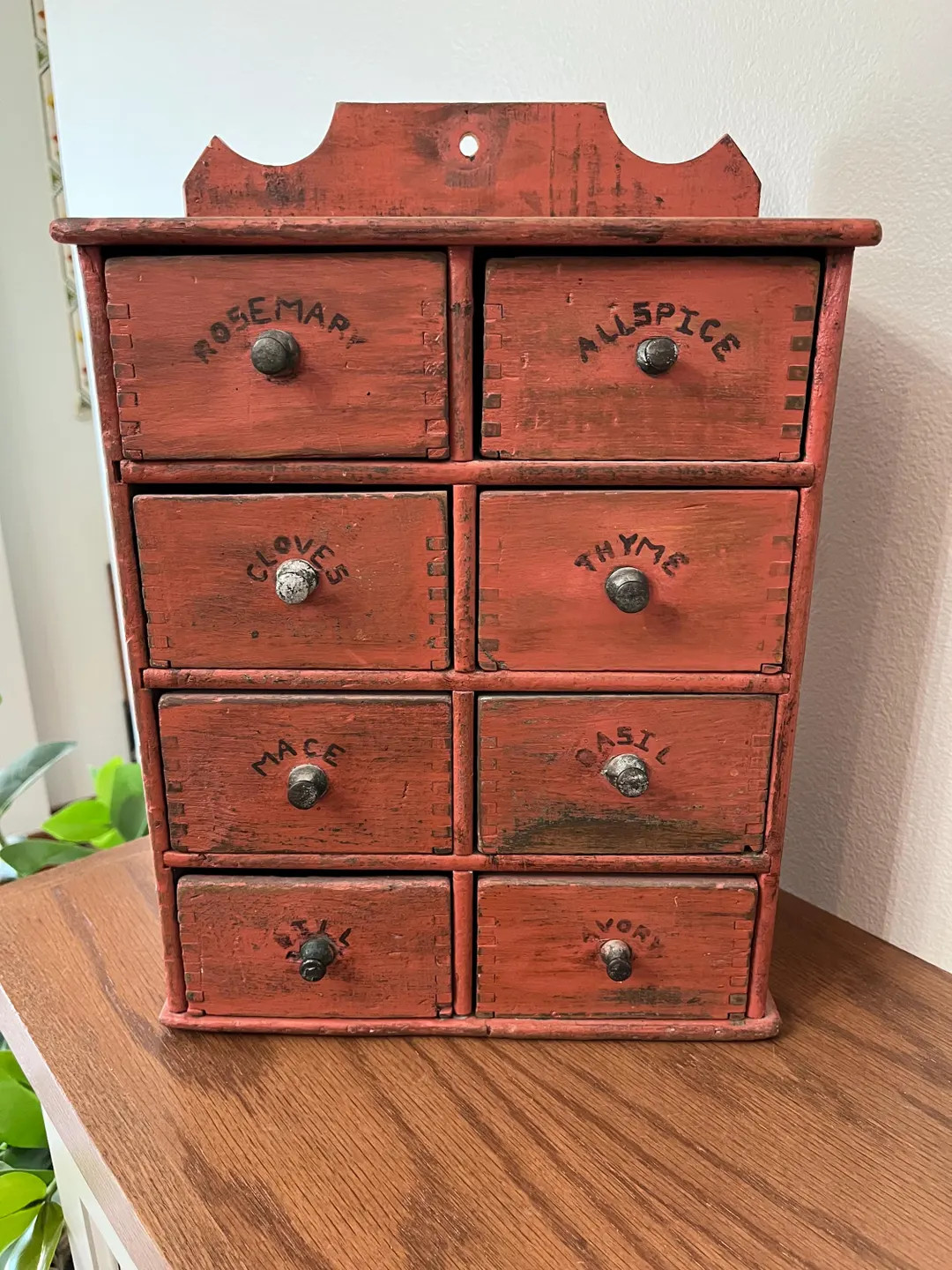 Primitive Vintage Eight Drawer Wood Spice Cabinet - Etsy | Etsy (Global)