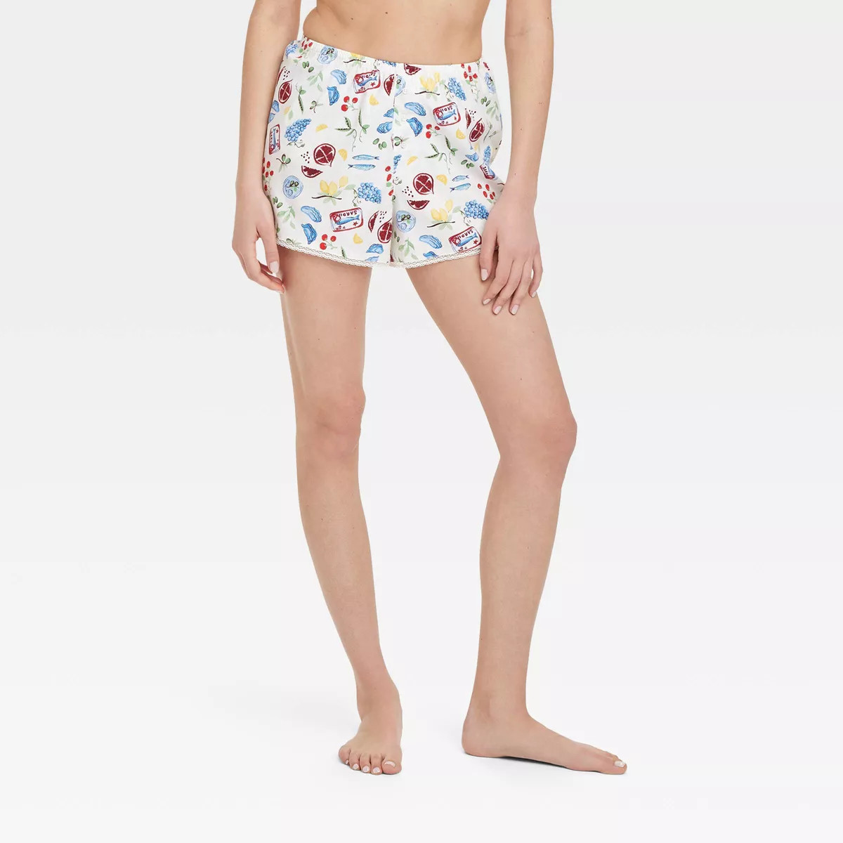 Women's Lace Trim Boxer Pajama Shorts - Colsie™ | Target