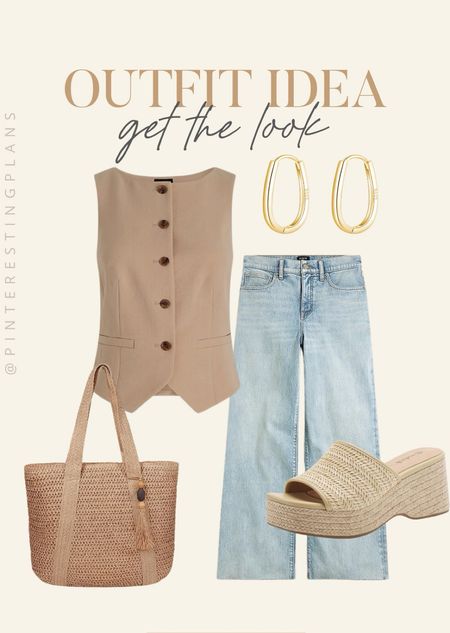 Outfit idea get the look 🙌🏻🙌🏻

Vest, jeans, slides, sandals, earrings 

#LTKfindsunder100 #LTKstyletip #LTKshoecrush