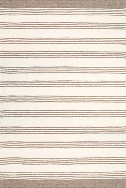 Beige Sage Striped Wool-Blend 5' x 8' Area Rug | Rugs USA