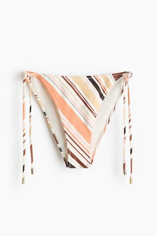 H & M - Tie Bikini Bottoms - Orange/Striped | H&M (US + CA)