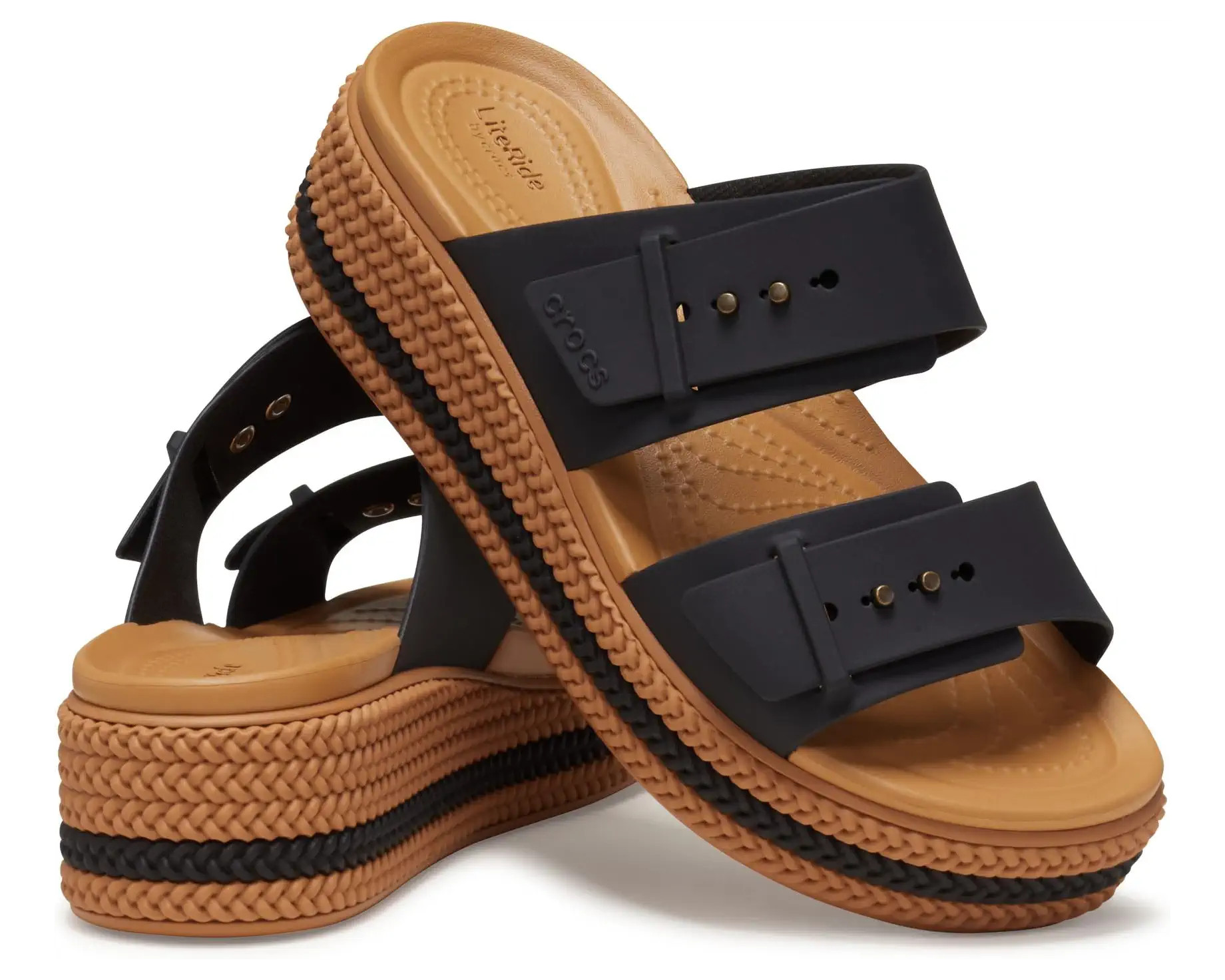 Women's Crocs Brooklyn Buckle Low Wedges | Zappos.com