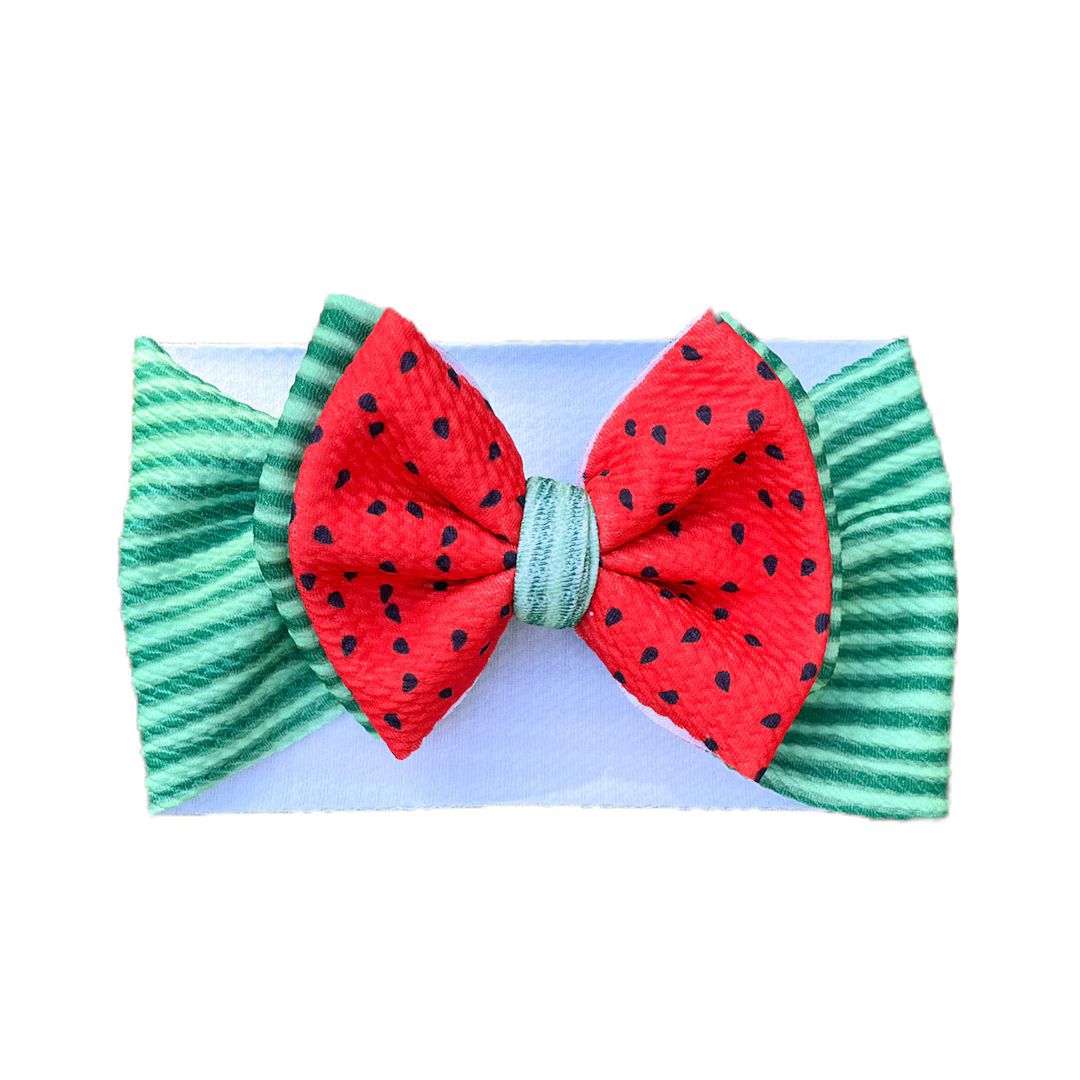 Watermelon Stacked Baby Headwrap Bow, Summer Toddler Bow, Baby Bow, Kid's Headwrap Bow - Etsy | Etsy (US)