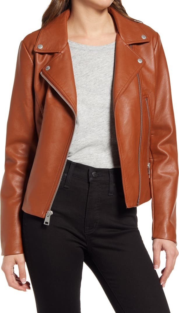 Women's Faux Leather Moto Jacket | Nordstrom | Nordstrom