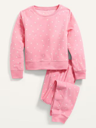Printed Micro Fleece Pajama Top & Pajama Joggers Set for Girls | Old Navy (US)