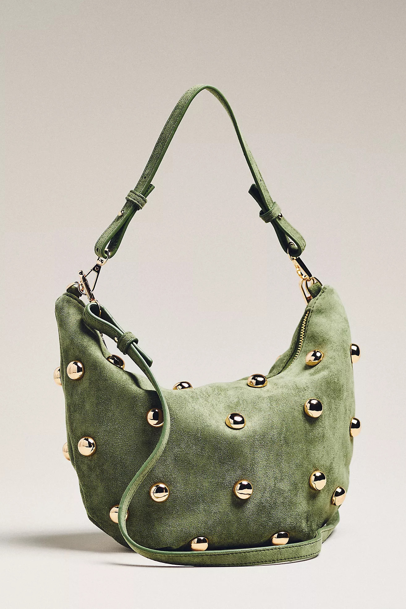 By Anthropologie Studded Faux-Suede Shoulder Bag | Anthropologie (US)