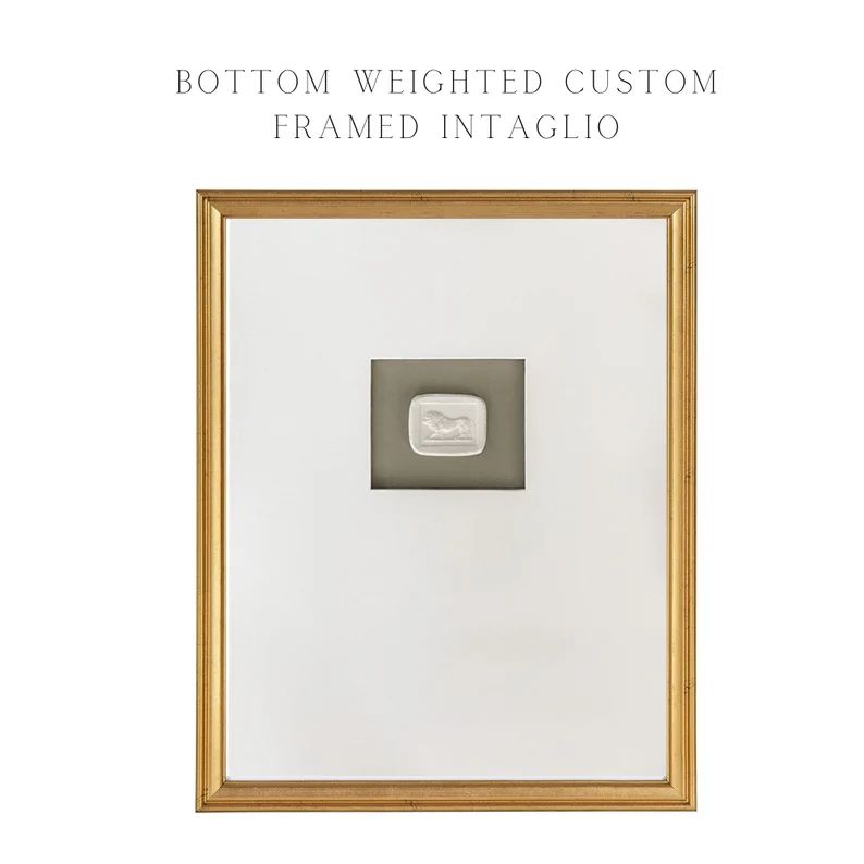 Intaglio framed- 14 x 18 Custom Gold Framed Intaglio - Holiday Gift - Wedding Gift - Interior Des... | Etsy (US)
