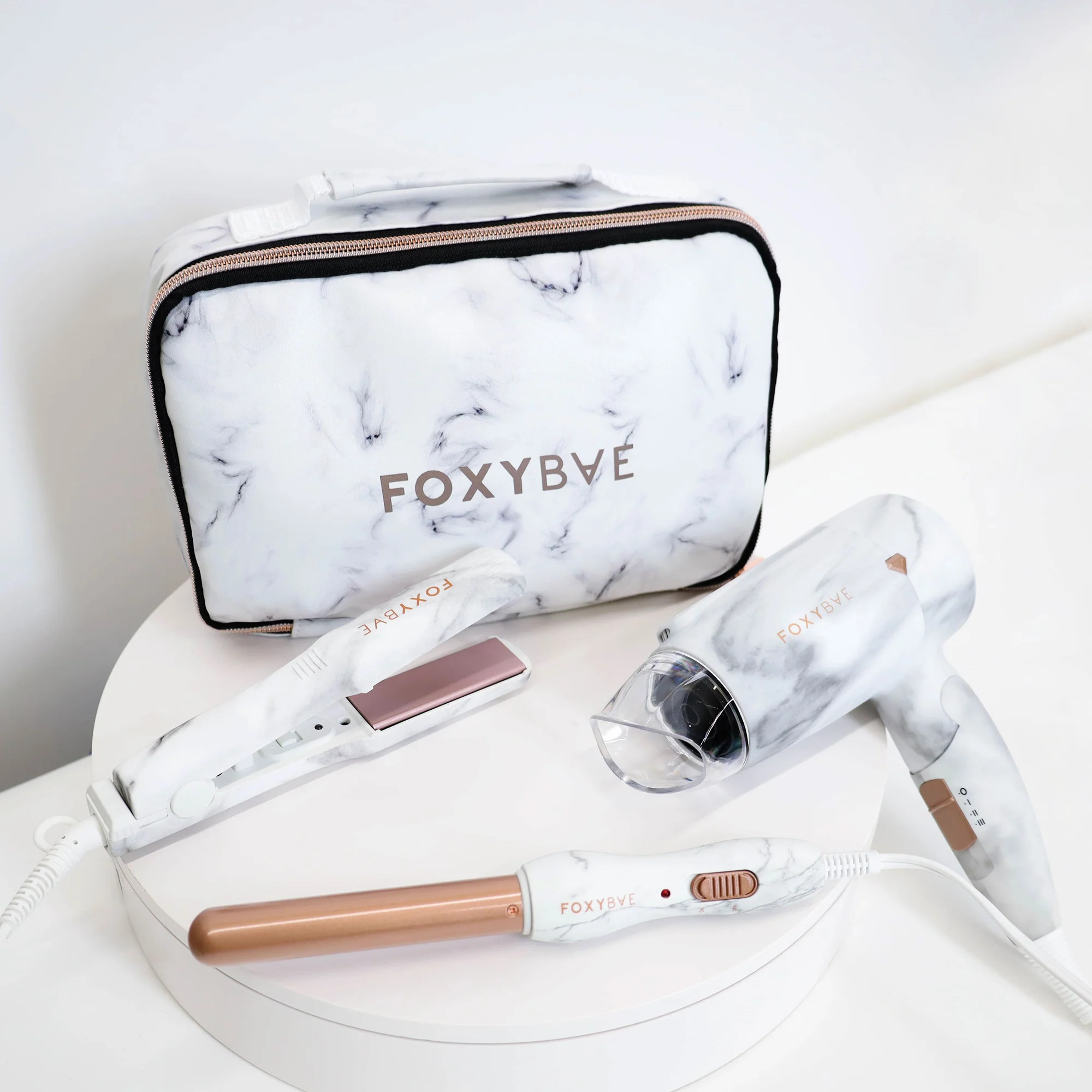 MINI TRAVEL KIT • WAND + FLAT IRON + DRYER | FoxyBae 