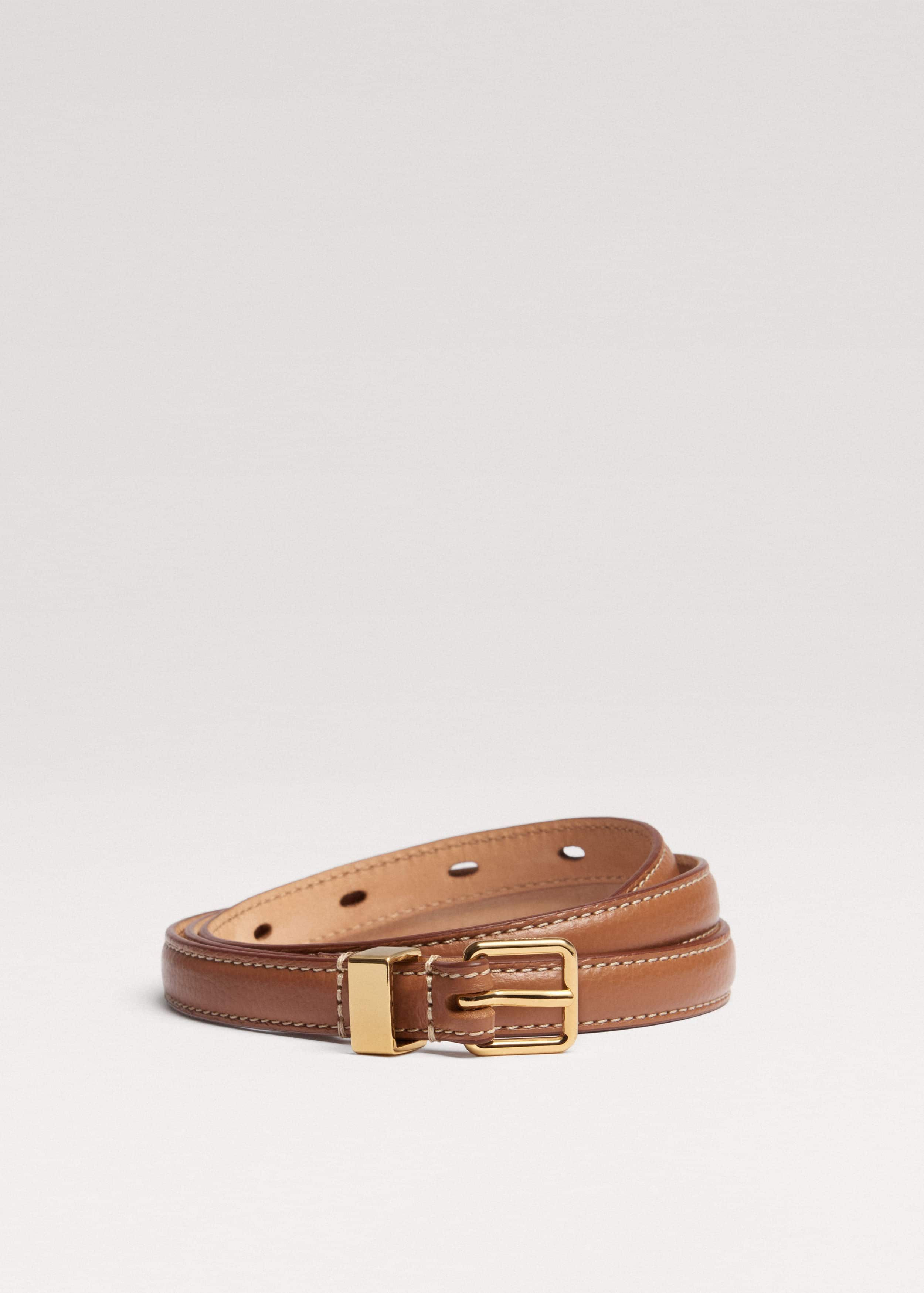 Women's Brown Skinny Leather Belt | ME+EM | ME+EM Global (Excluding US)