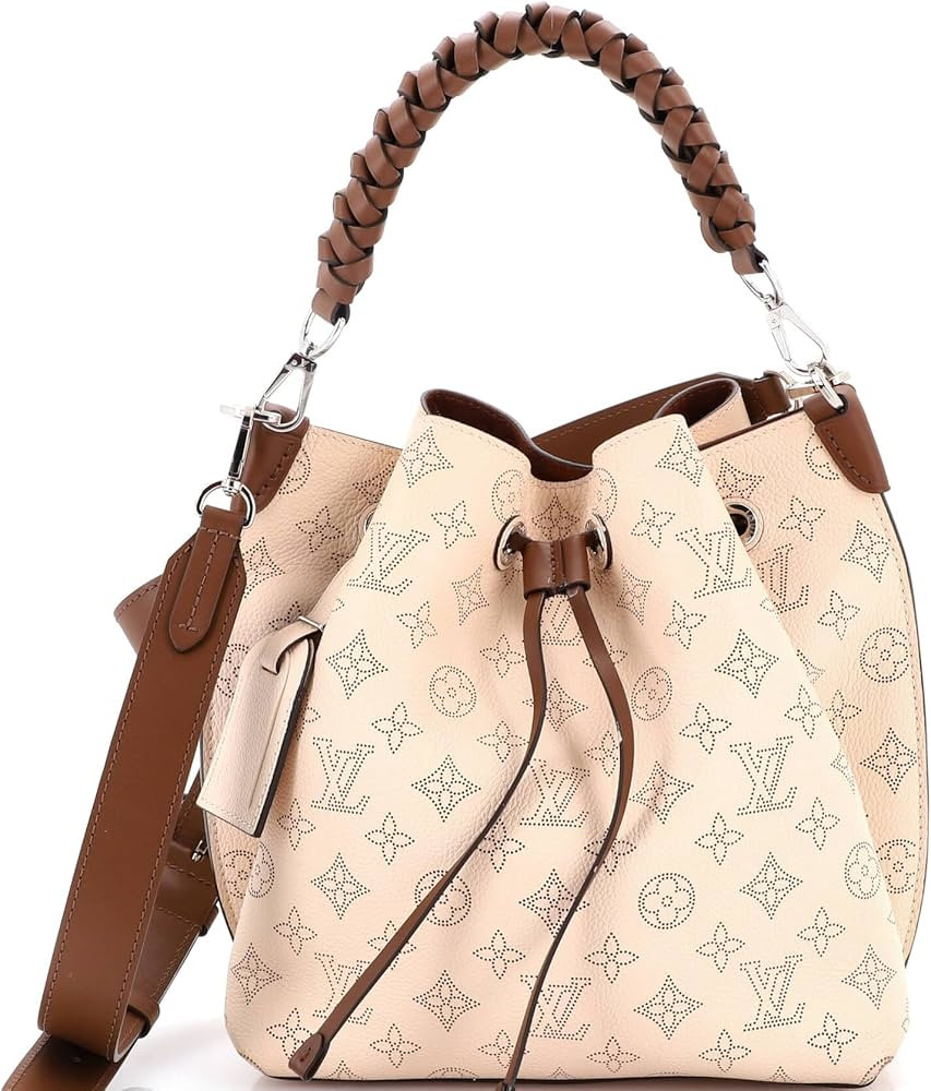 Amazon.com: Louis Vuitton, Pre-Loved Muria Bucket Bag Mahina Leather, Neutral : Amazon Luxury | Amazon (US)