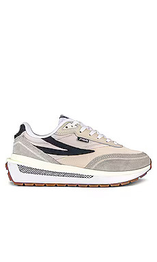 Fila Renno Sneaker in Bleach Sand, Fila Navy, & Whisper White from Revolve.com | Revolve Clothing (Global)