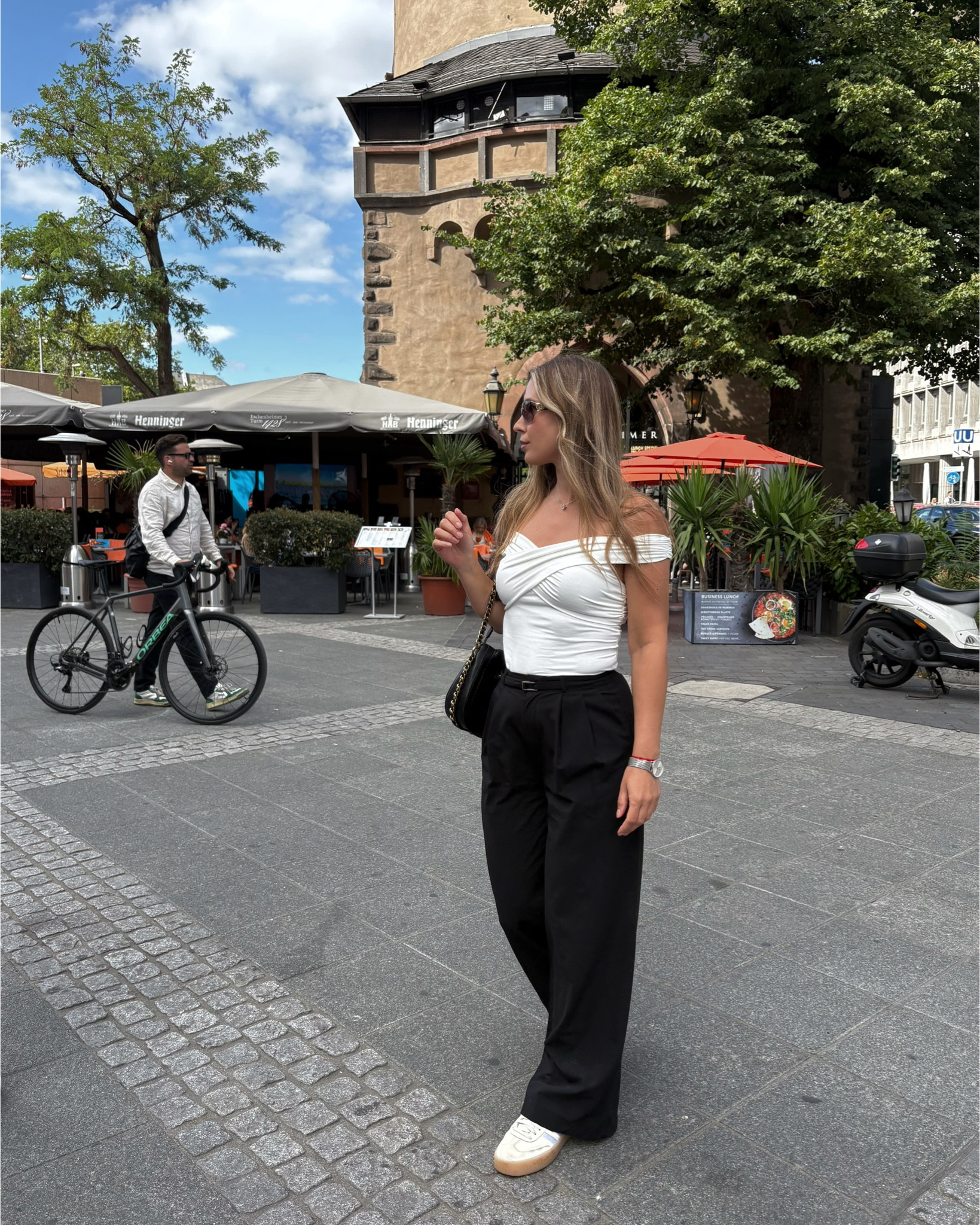 Off the shoulder Top and wide pants 

#LTKFindsUnder100 #LTKMidsize #LTKSeasonal