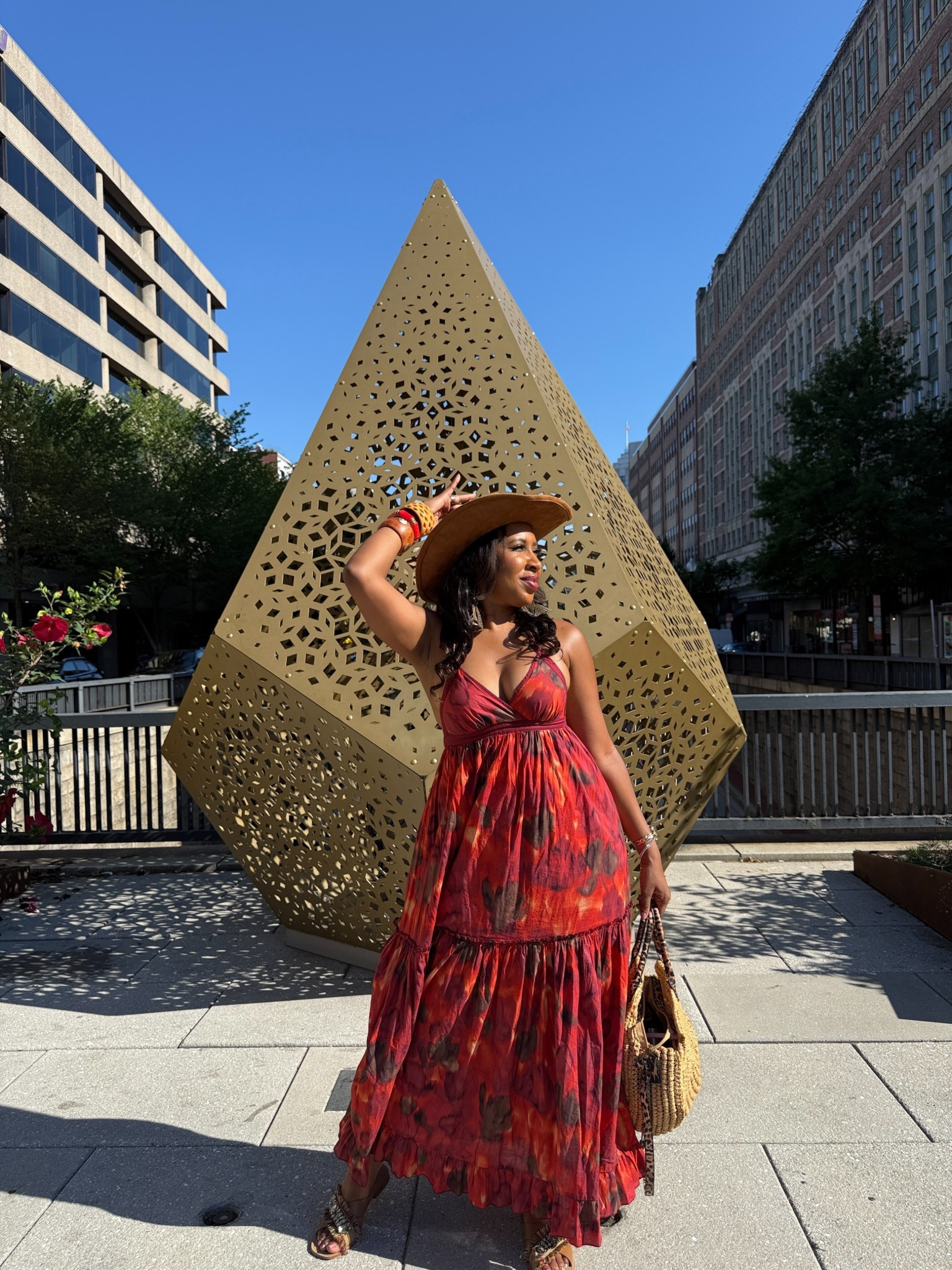 Throwing it back 20 years with this vintage floral dress 🍂✨ Paired with a tan cowgirl hat, brown flats, and a straw bag for all the timeless autumn vibes. 

#OutfitInspo #MaxiDress #OOTD

#LTKStyleTip #LTKItBag #LTKOver40
