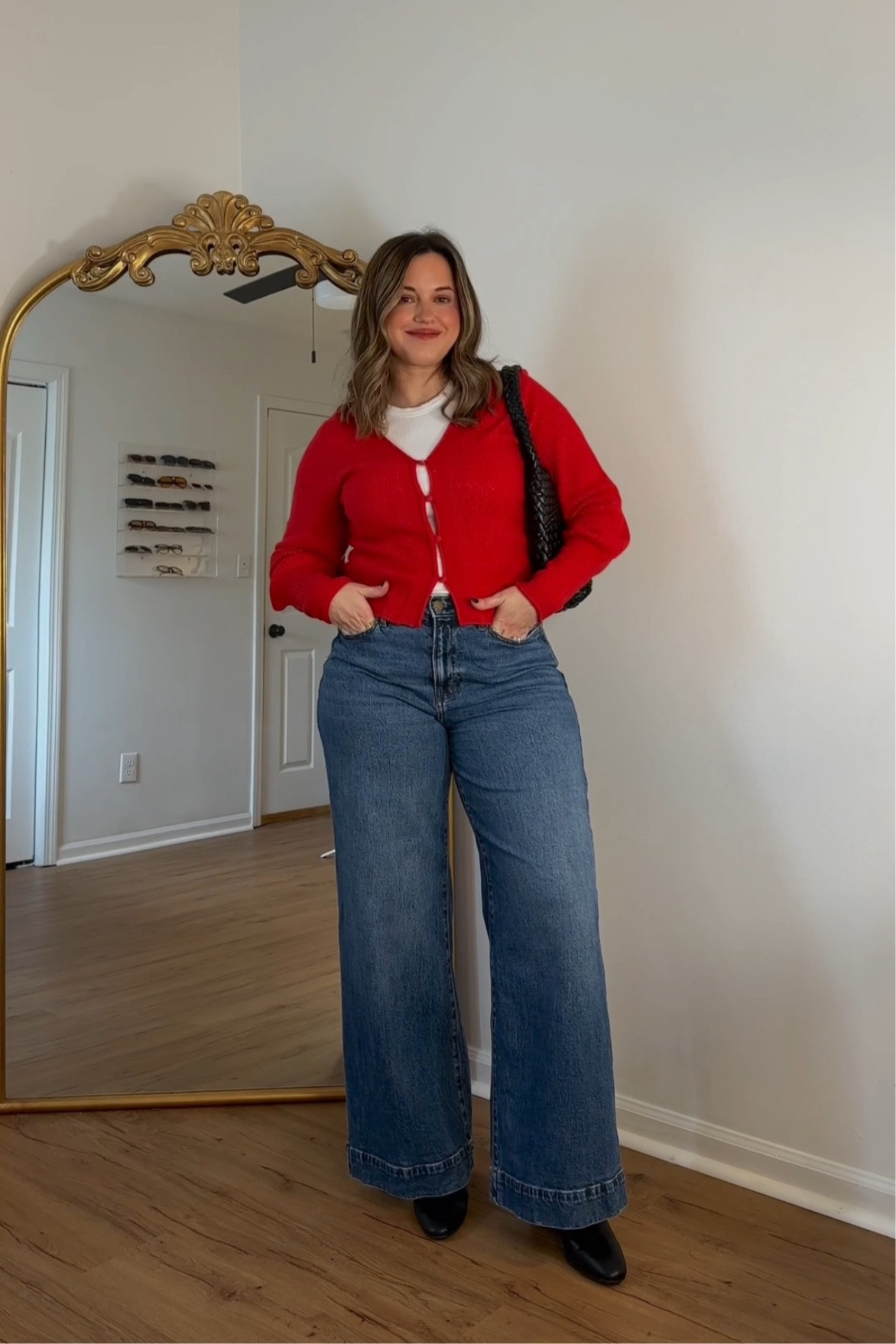 Code: 25KACEY at JCPenney! 

 Cardigan Sweater- wearing a medium 
Jeans- sized up 1 size (color “med eclipse”)
Booties- sized up 1/2 size

#LTKStyleTip #LTKSeasonal #LTKSaleAlert