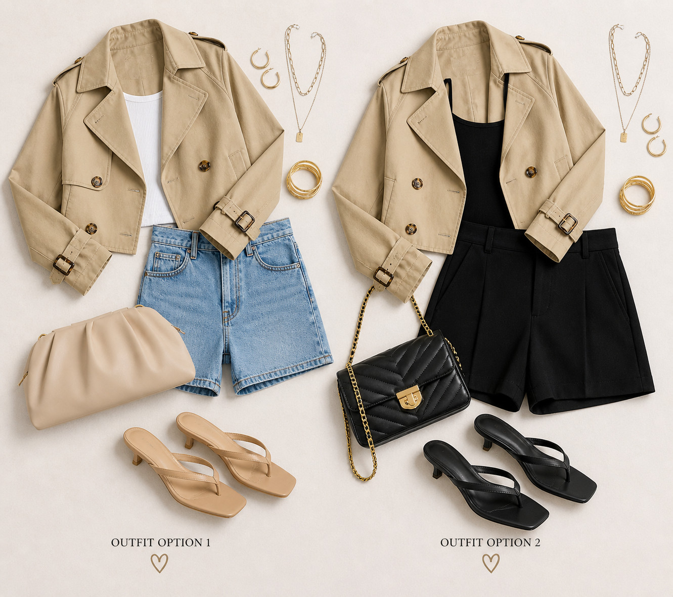 I love a short trench styled with shorts!! How good are these looks! So chic, classy and each piece is so versatile!

#LTKootd #LTKWorkwear