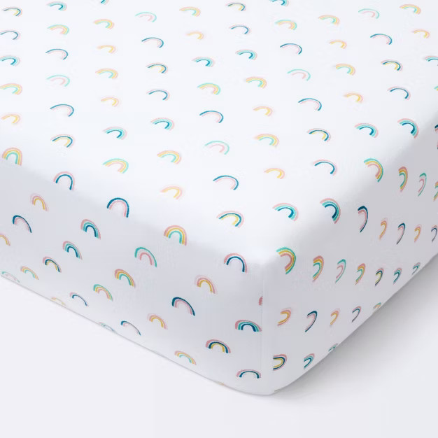 Fitted Crib Sheet Rainbows - Cloud Island™ | Target