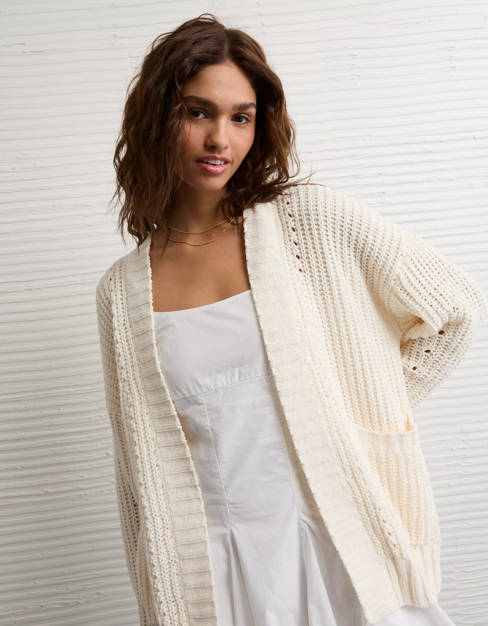 AE Chenille Cardigan Sweater | American Eagle Outfitters (US & CA)
